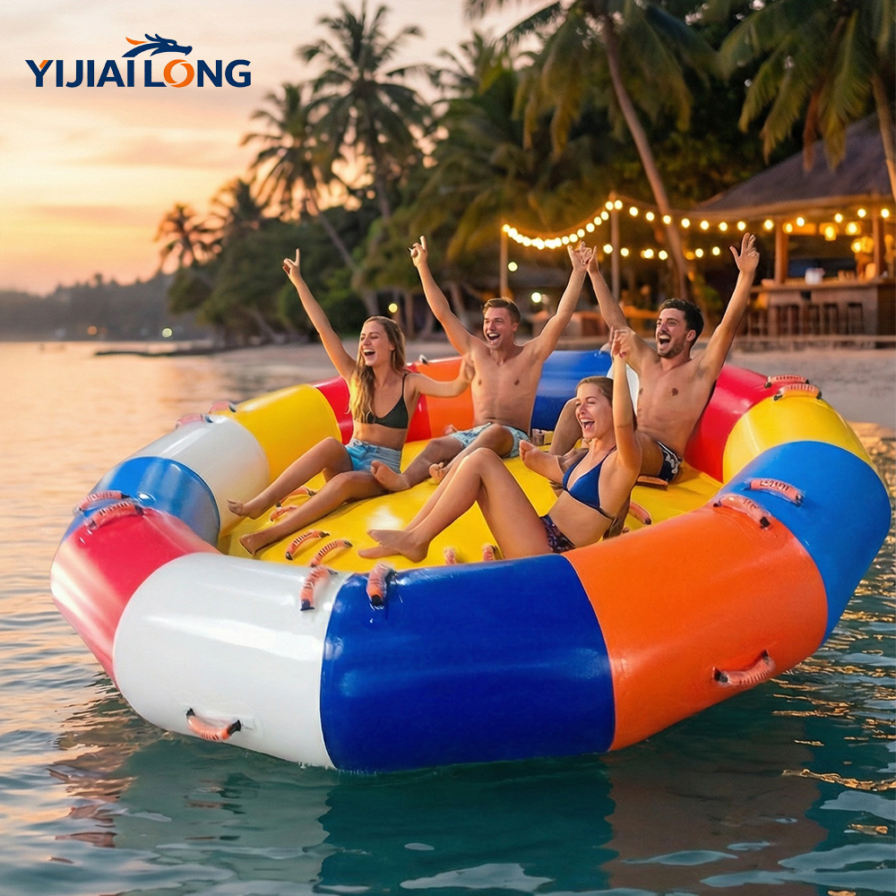 Party Games For Adults Large Group - 10FT Inflatable Disco Boat Spinning UFO