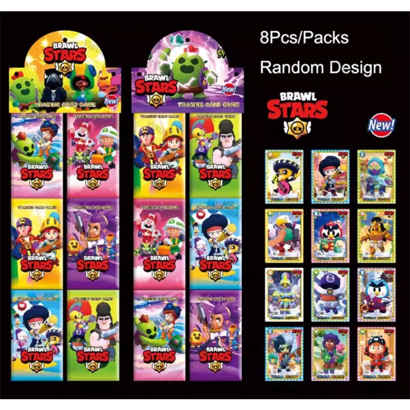 Party Games Kids Indoor - Random Collect Card Anime Brawl Stars