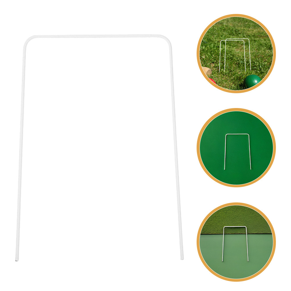 Croquet Set Lawn - 10Pcs Croquet Wickets White Metal Replacement