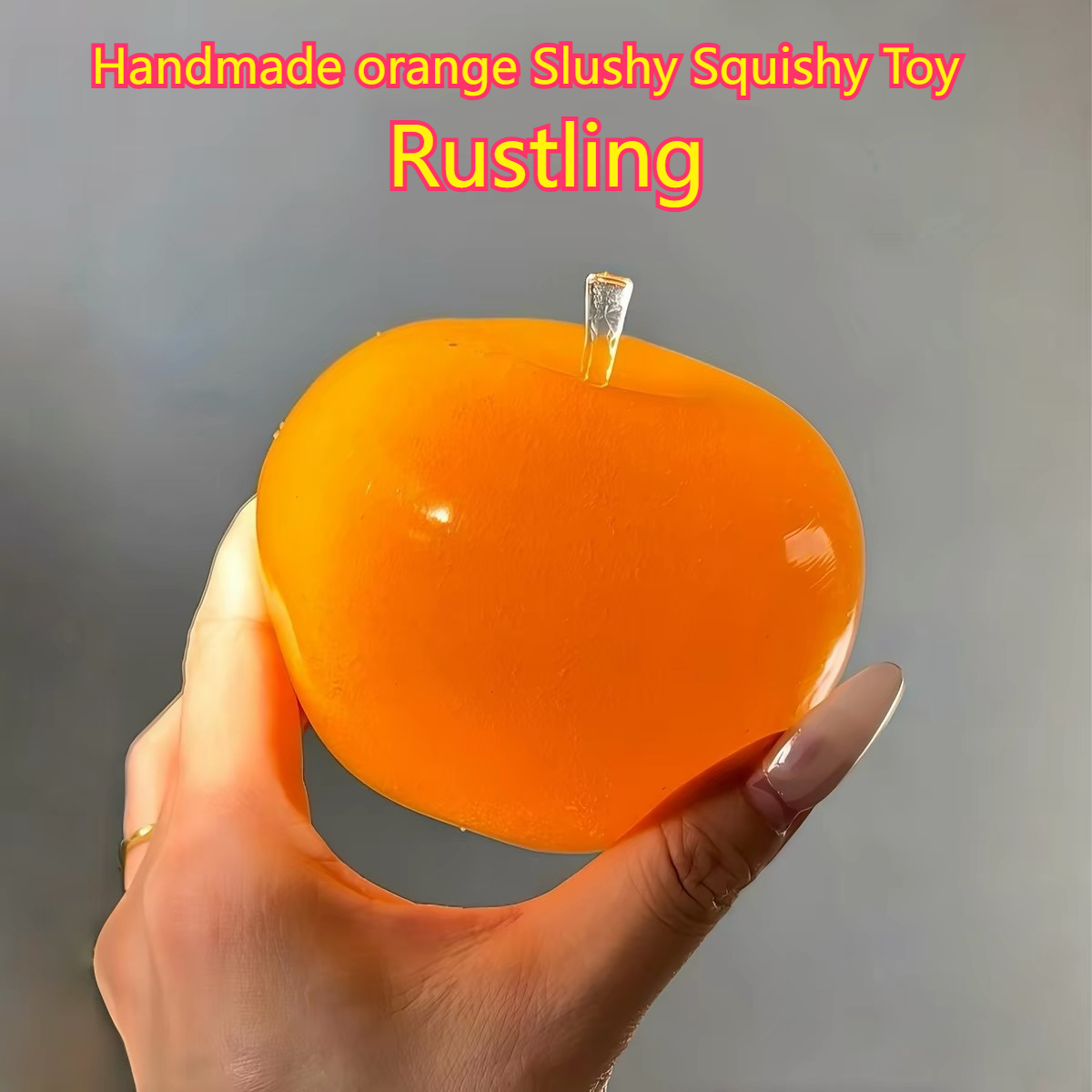 Party Games For Adults And Kids - Handmade orange Slushy Squishy Toy Soft