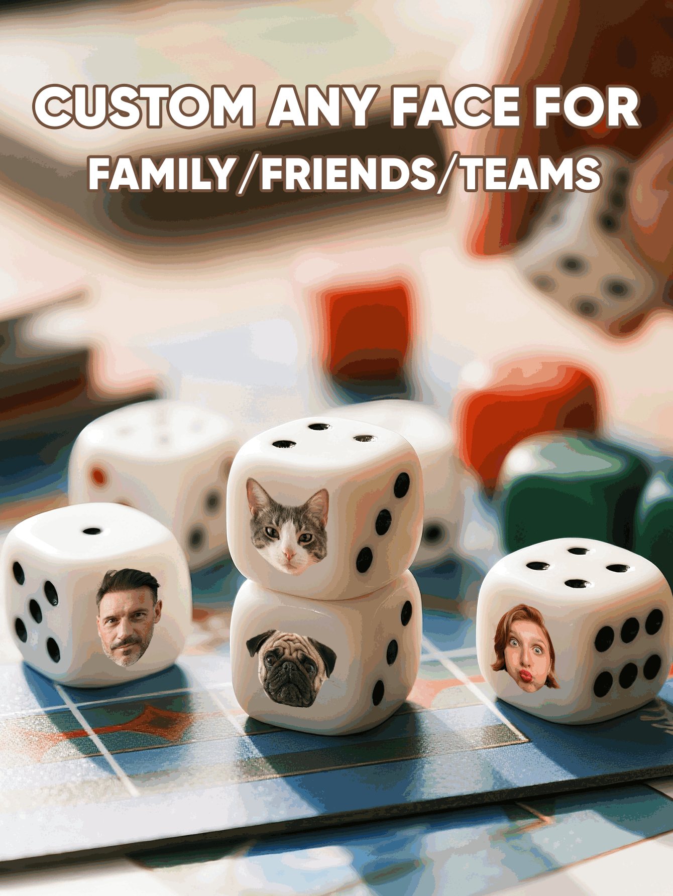 Custom Face Dice Personalized  – Party Family Games Bewertung und Preis