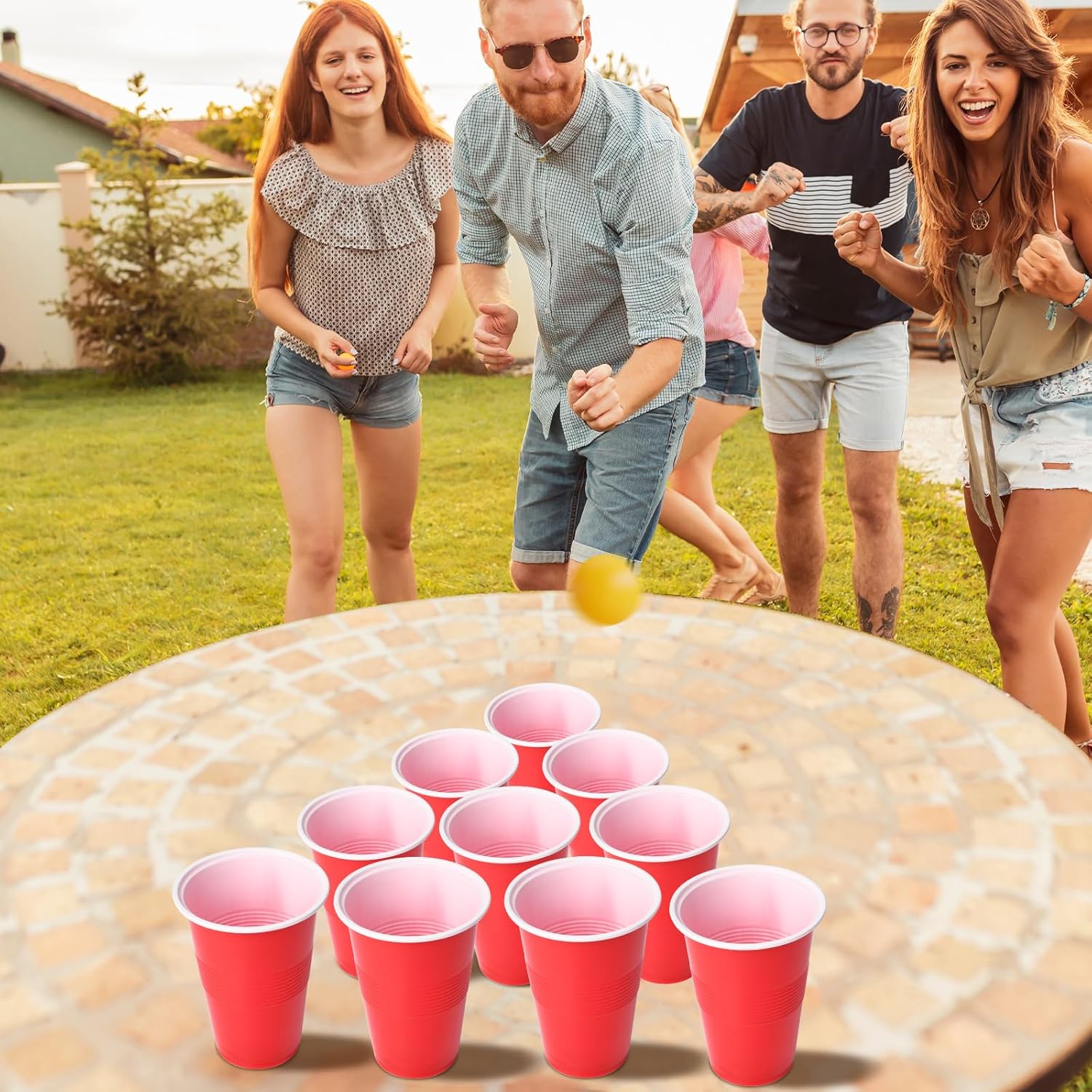 Cup Pong Game Set 22 Pcs 16 Oz – Party Games Jenga Bewertung und Preis