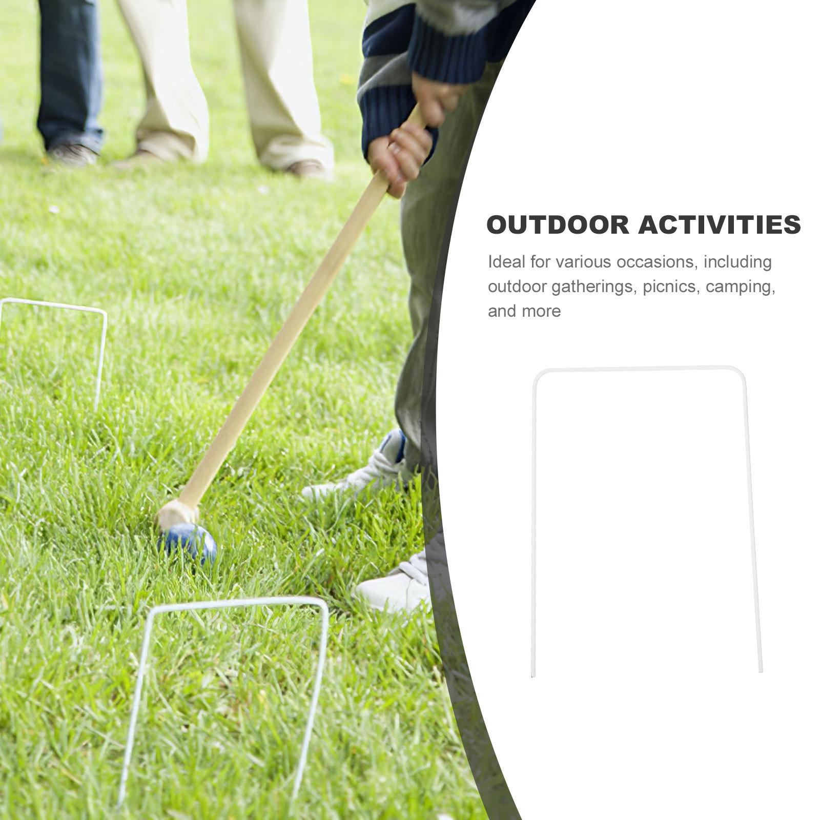 9Pcs Metal Croquet Hoops Iron  – Croquet Set Lawn Bewertung und Preis