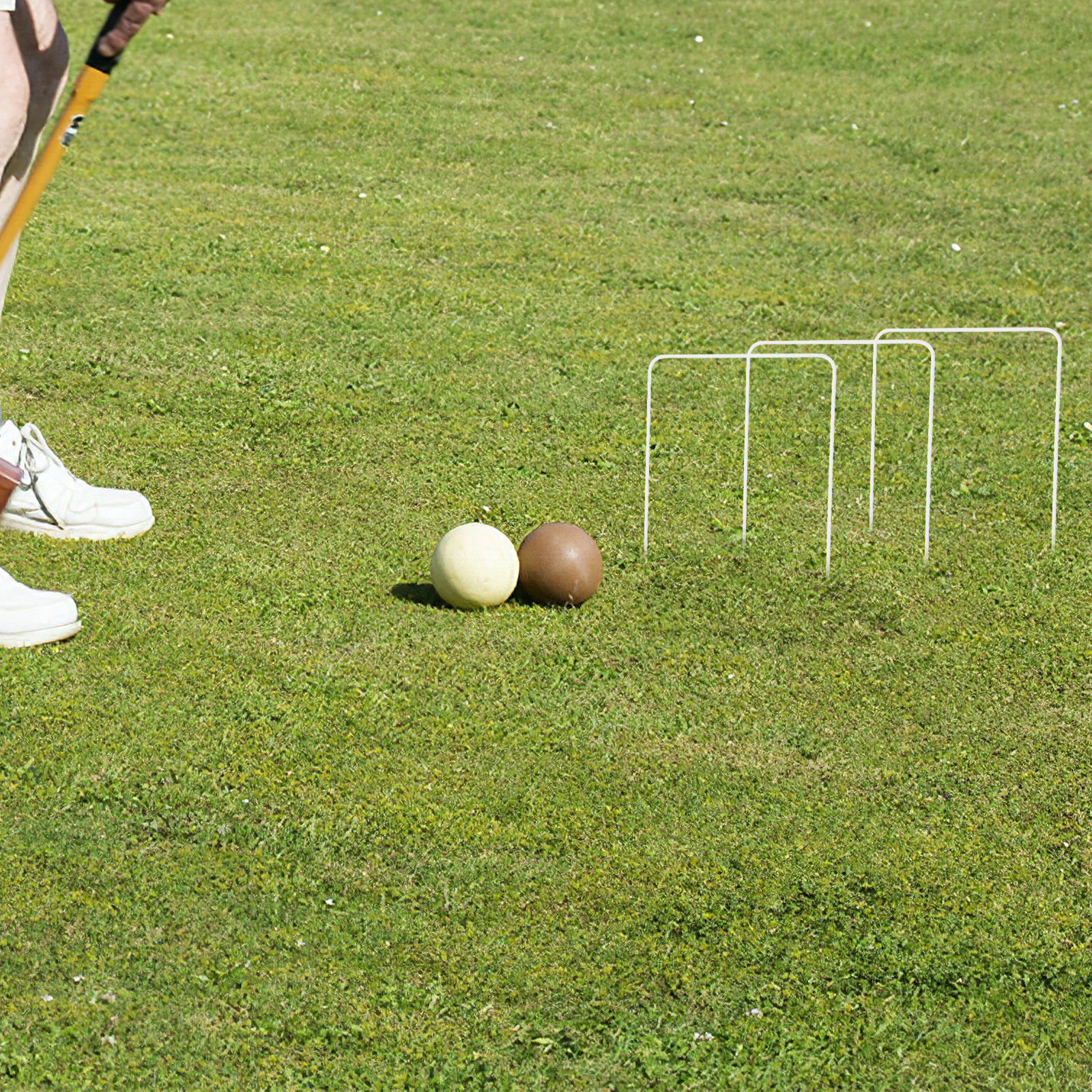 9Pcs Metal Croquet Hoops Iron  – Croquet Set Lawn Bewertung und Preis
