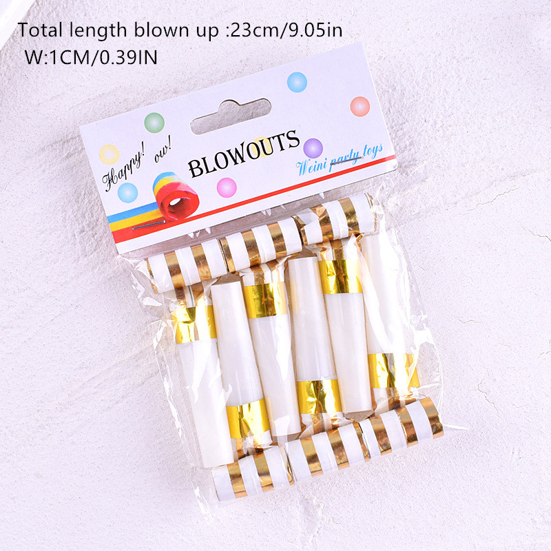 6/12/24PCS Blowout Gold Stripe – Party Games Graduation Bewertung und Preis
