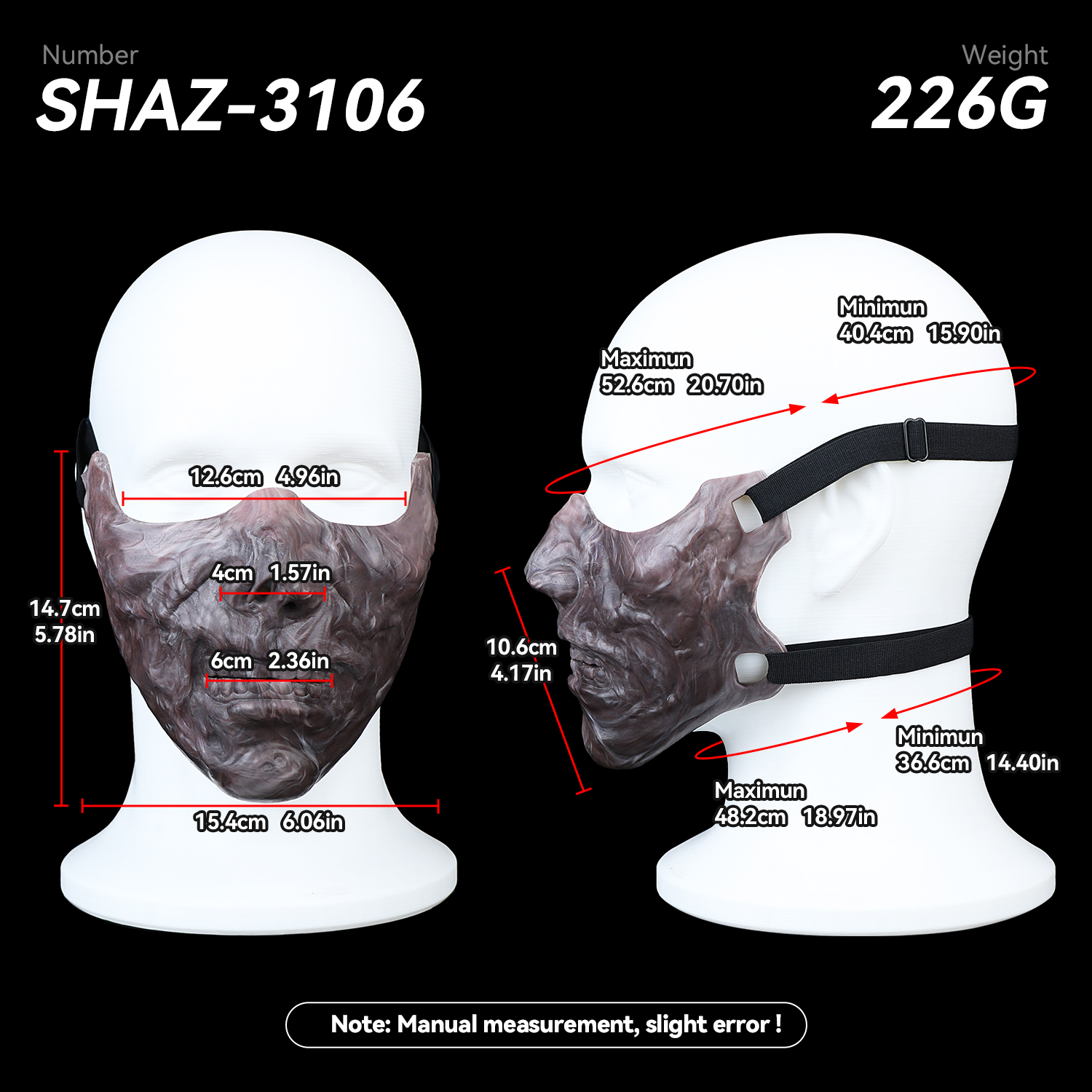 SHAZ Scary Zombie Face Mask, C – Zombie Party Games For Adults Bewertung und Preis